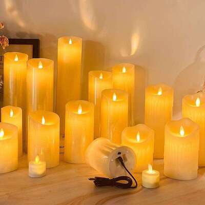 Good price Remote Control Battery Operated LED Pillar Candle with 300 Hours Illumination online