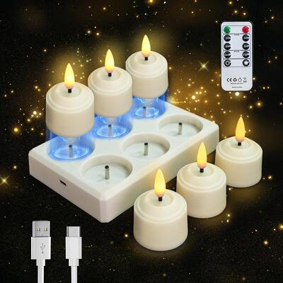 Guter Preis Wiederaufladbare LED-Teelampe mit Fernbedienung und funkelnder Flammeffekt für Heimdekoration Online