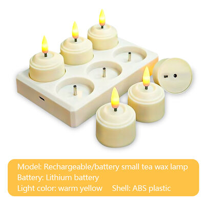 Bon prix Décoration de la maison bougie 3D sans flamme ivoire LED sans flamme bougies à la lumière du thé écologique en ligne