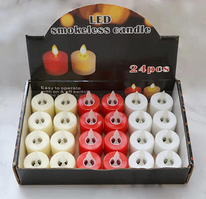 Bon prix Bougies chauffe-plat cylindriques à piles Jaune Blanc Rouge Sans flamme Bougies flottantes en ligne