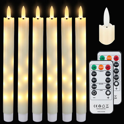 Good price Remote Control Battery Powered Glossy Wax LED Taper Candles for Home and Wedding Decor online