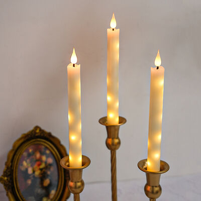 Good price Warm White Flameless Taper Candles 8 Inch 9 Inch Light Up Candle Sticks online