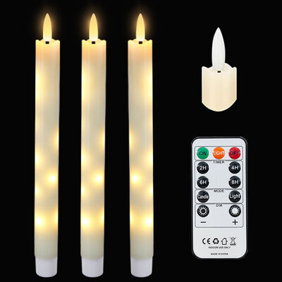 Bon prix Les bougies de cire à LED brillantes sont des bougies à LED incandescentes de 6,5 pouces personnalisées en ligne