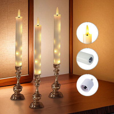 Good price Warm Yellow LED Taper Candle with Remote Control and D2*H25cm Size Flameless Battery Operated Candle Stick online