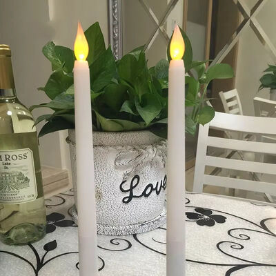 Bom preço Lâmpada LED Taper feita à mão com LED branco quente e controle remoto para casa e decoração de casamento on-line