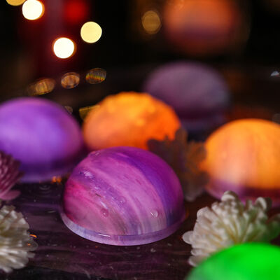 Good price Colorful Water Activated Floating Candles Semicircle Mini Floating Candles Eco Friendly online