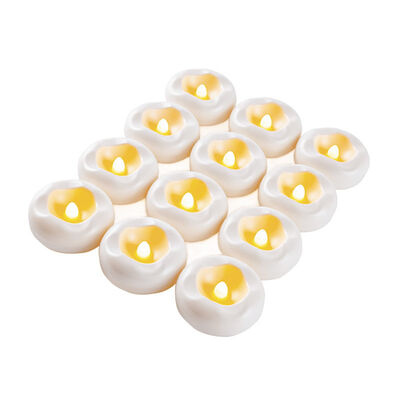 Good price 2.3 Inch Flameless Led Floating Candles White Battery Operated Tea Lights Waterproof online