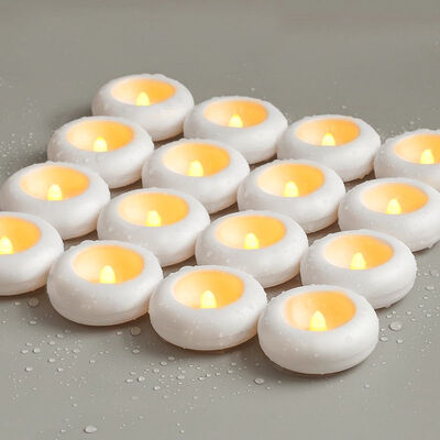 Good price Rechargeable Waterproof Flameless Floating Candles Plastic Tea Light Votive Candles White online