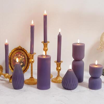 Good price Custom Color Remote Control LED Candle with Moving Flame for Weddings and Events online