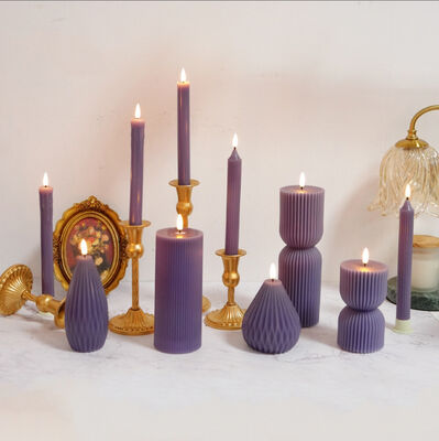 Good price Creative Shape Custom LED Candles Purple Battery Operated Candles For Wedding online