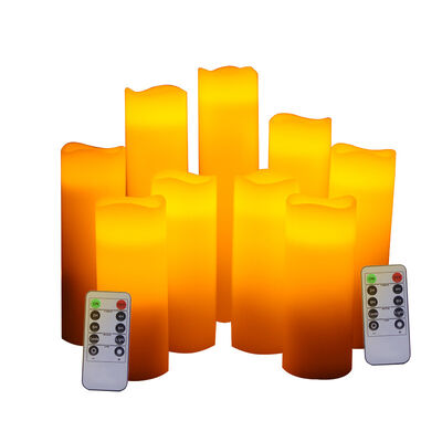 Prezzo buono 9 Pacchetti di candele a LED impermeabili con telecomando e fiamma lampeggiante per la decorazione domestica in linea