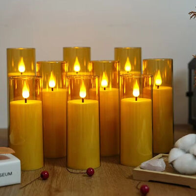 Καλή τιμή Τηλεχειριστήριο LED Pillar Candle με εφέ φλόγας που τρεμοπαίζει και λειτουργία χρονοδιακόπτη για διακόσμηση σπιτιού σε απευθείας σύνδεση