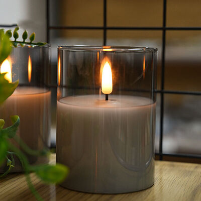 Good price Home Decoration Paraffin Wax Glass Customized Flameless Led Candle online