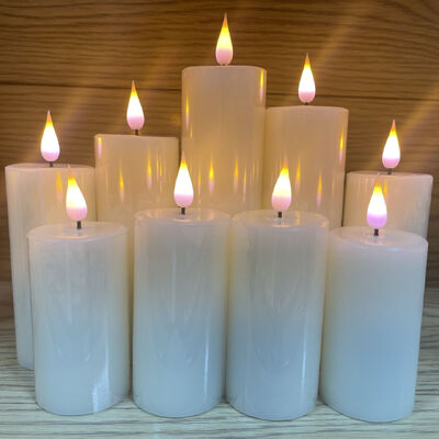 Good price High Quality Real Wax LED Candle with 10-key Remote Control 200hrs Battery Last and 3D Flame Effect online