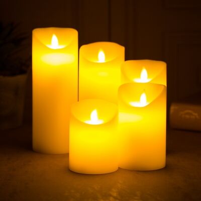 Goede prijs Echte paraffine wax LED kaars met afstandsbediening en Warm wit ivoor vlamloze batterij bediende kaars online