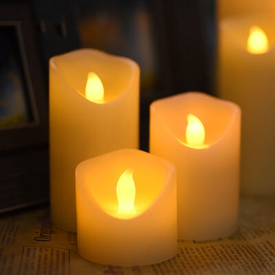 Good price 3x3 Real Wax LED Candle with Flickering Flame Remote Control and Timer Function online
