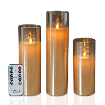 Prezzo buono Candele a colonna a LED senza fiamma, lucide, tremolanti, a batteria, per la decorazione domestica in linea