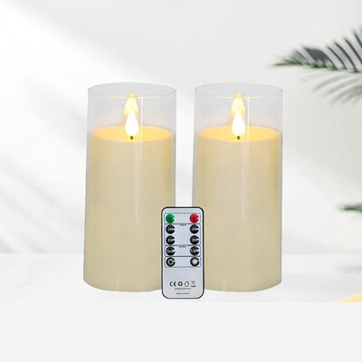 Bon prix Bougies Pilier LED Télécommandées Étanches Bougie Électrique Sans Flamme Faite à la Main en ligne