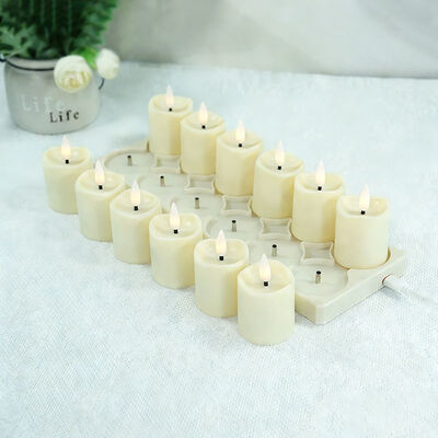 Guter Preis Wiederaufladbare LED-Tealight-Kerze mit Fernbedienung USB-Ladung und realistischem Funkel-Effekt für Heimdekoration Online