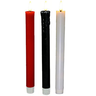 Harga bagus Diskon Besar Dekorasi Rumah Pernikahan Lilin Taper Batang Api Nyata Berkedip Bertenaga Baterai Lilin LED Tanpa Api Makan Malam on line