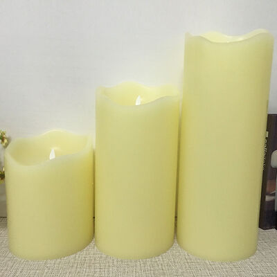 قیمت خوب شمع ستون LED قطر فوق العاده بزرگ با کنترل از راه دور و طراحی بدون شعله موم واقعی آنلاین