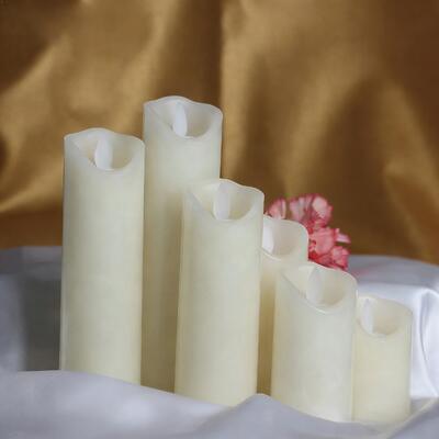 Bom preço Velas por atacado Velas operadas por bateria Velas LED de pilar de cera real com controle remoto de 10 teclas e temporizador de 24 horas para ciclismo (marfim 4 