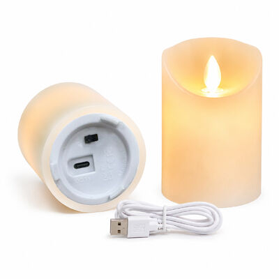 ราคาดี เทียน LED ที่สามารถชาร์จใหม่ได้ พร้อมรีโมทคอนโทรล และพาราฟีนวอคซ์ สําหรับตกแต่งภายใน ออนไลน์