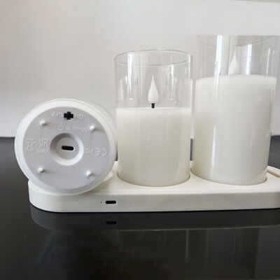 سعر جيد تخصيص بيع بالجملة فلاش فليكر فيكس متحركة لاسلكي USB قابلة لإعادة الشحن شموع LED ليلة online